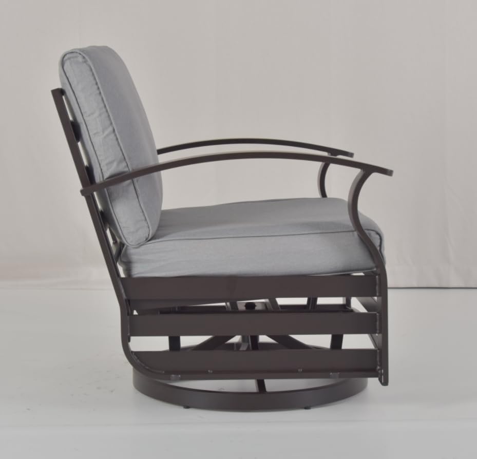 Kurapika 3 Pieces Patio Furniture Set, Outdoor Aluminum Rocking Chair, Patio ...