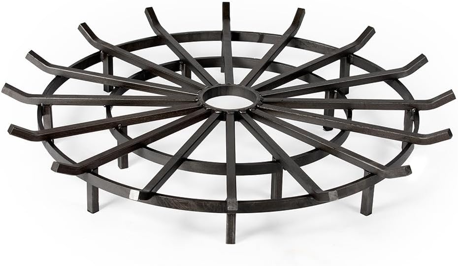 Ash & Ember 40" Wagon Wheel Fire Pit Grate, High Efficiency & Sm...