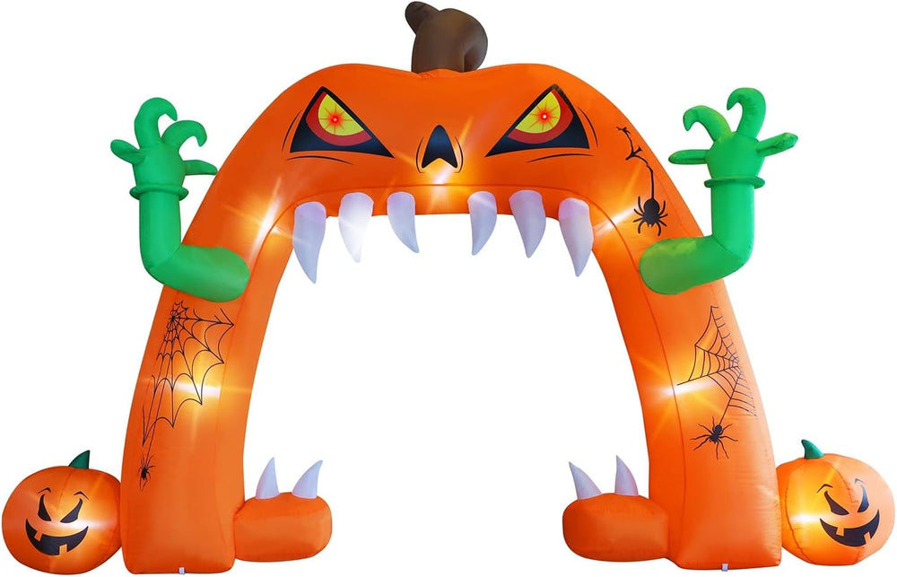 Juegoal Halloween Inflatable Lighted Pumpkin Archway 13 FT(L) x 10 FT(H), Gia...