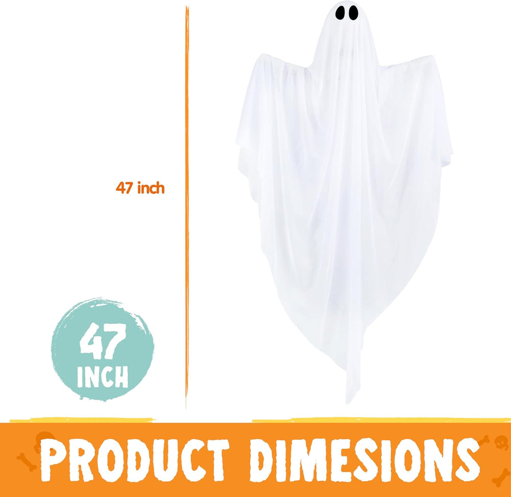 JOYIN 2 Pcs 47” Halloween Light up Hanging Ghost Decorations Outdoor, Hallowe...
