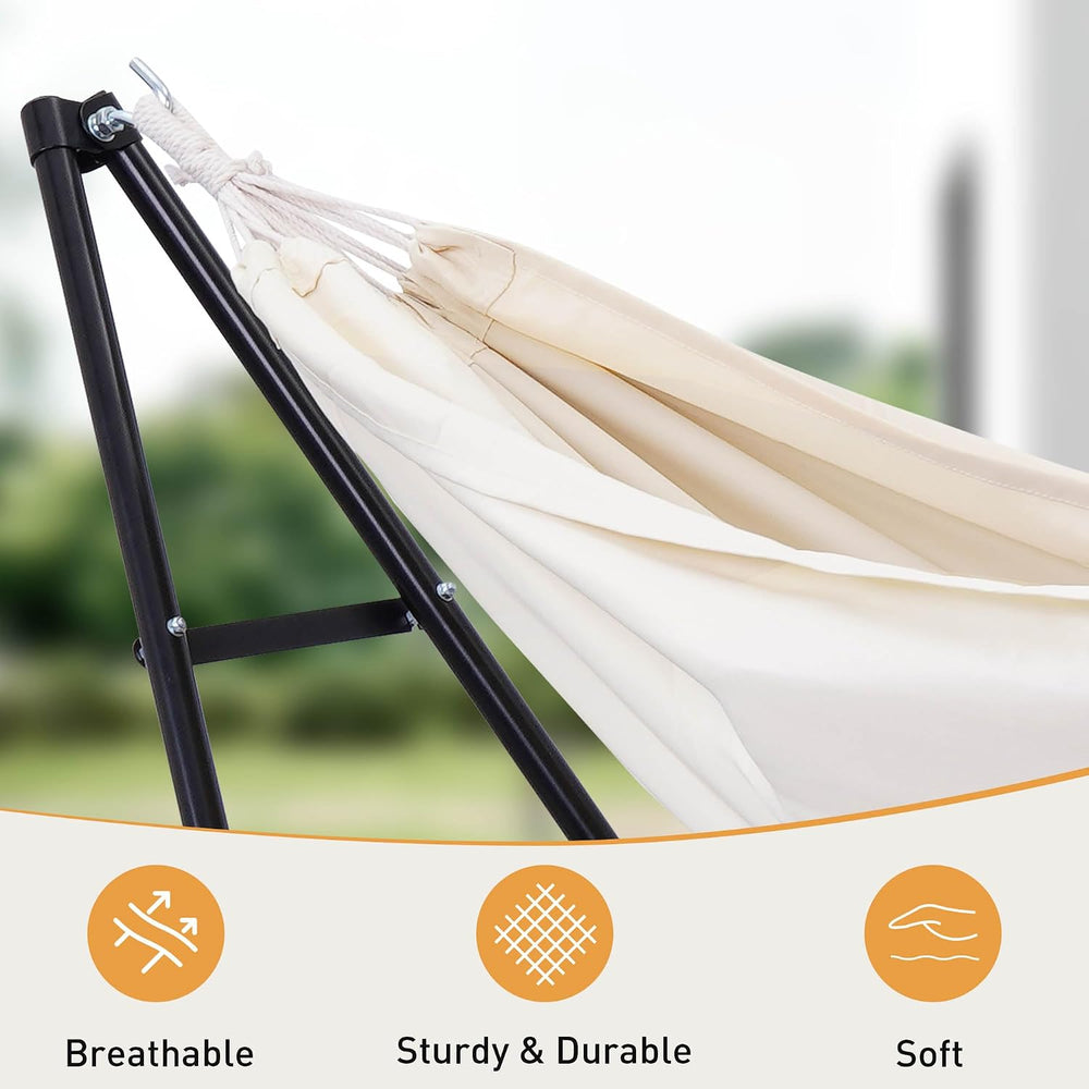 Ainfox Hammock with Foldable Stand, 2 in 1 Hammock and Swinging Chair with Ca...