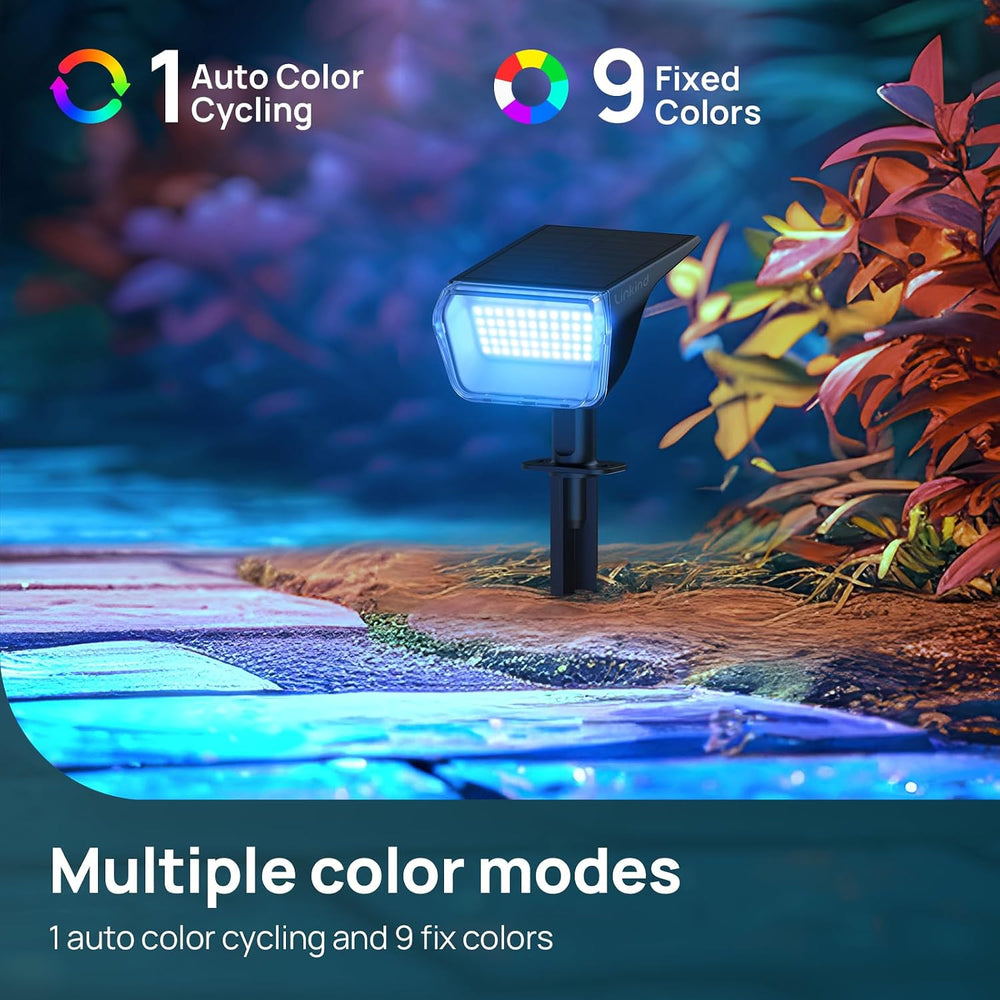 Linkind Halloween Solar Spot Lights Outdoor Waterproof Multicolor 6 Pack