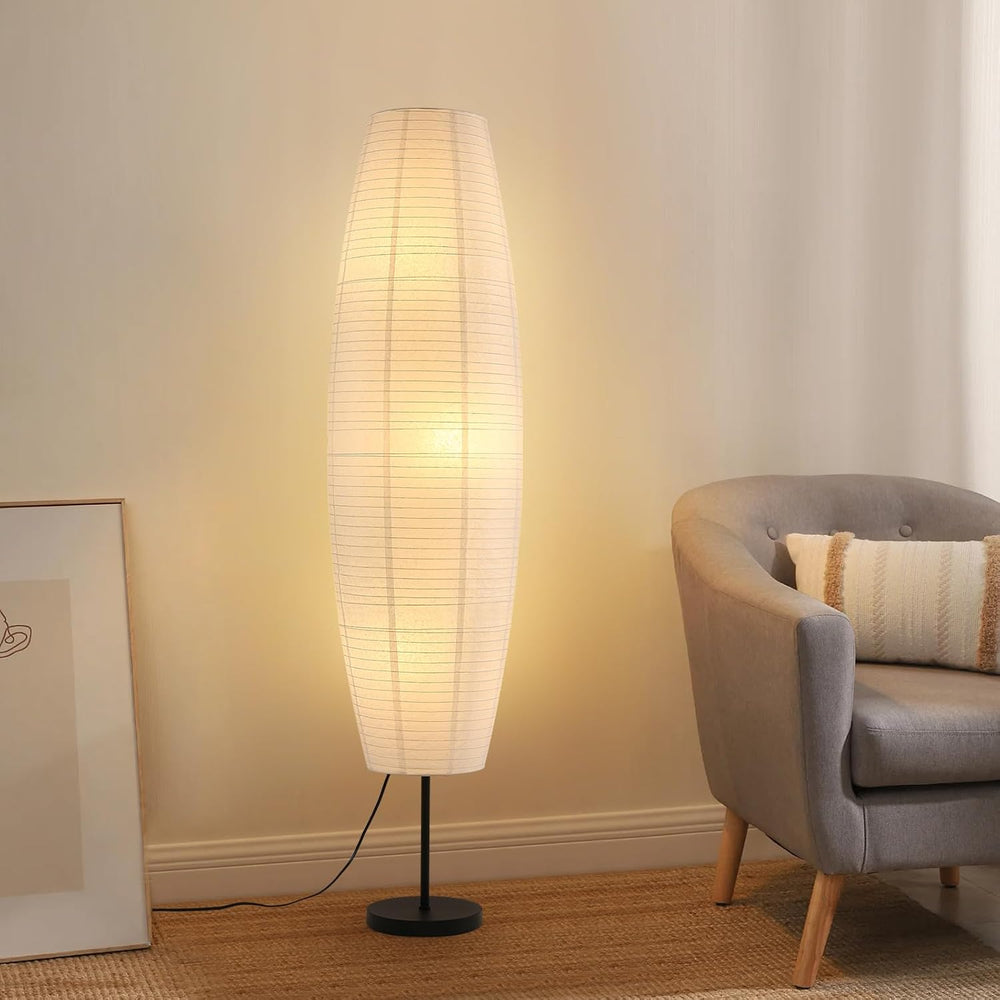 Paper Lamp Floor Lamp White Paper Lantern 3-Lights Bulbs Included