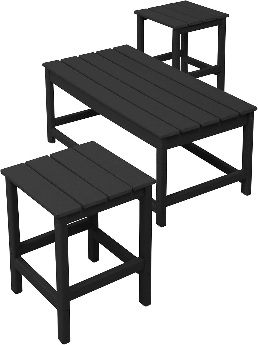 WestinTrends Malibu 3-Piece Set Outdoor Coffee and Side Table for Adirondack ...