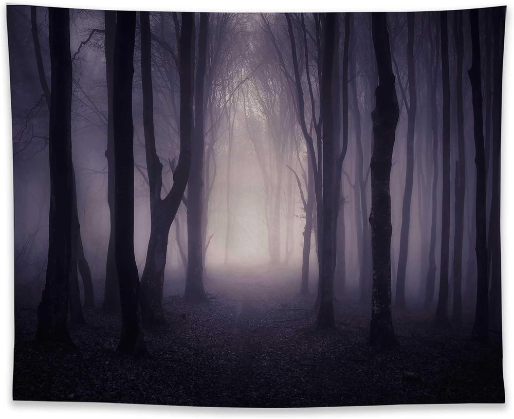 Allenjoy 118" x 95" Halloween Misty Forest Photography Backdrop wit...