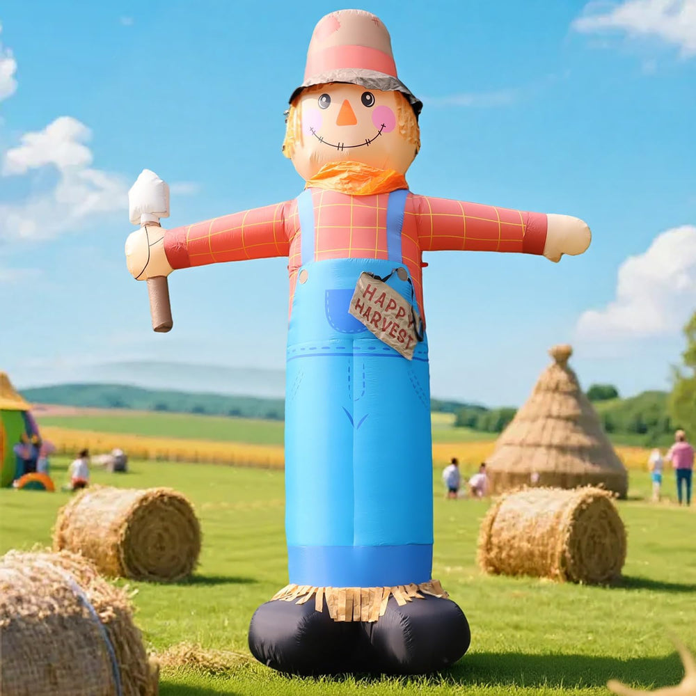 12FT Giant Inflatables Scarecrow Decorations, Fall Harvest Inflatable Yard De...