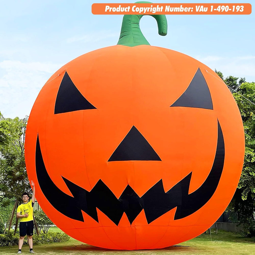 40FT Giant Premium Halloween Inflatable Pumpkin Decorations with Blower, Blow...