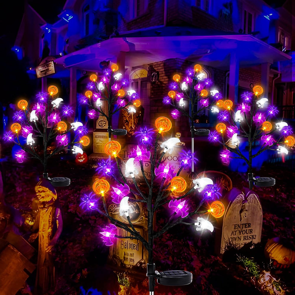 Halloween Decorations Outdoor Solar Lights, 2 Pack Halloween Lights Outdoor S...