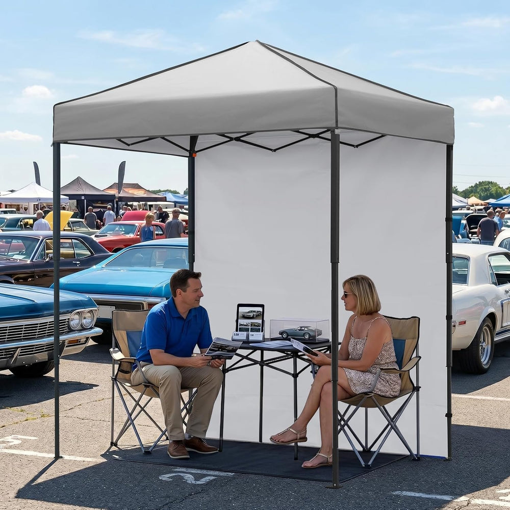 EAGLE PEAK 6x4 Instant Pop Up Canopy Tent with 1 Sidewall, Gray