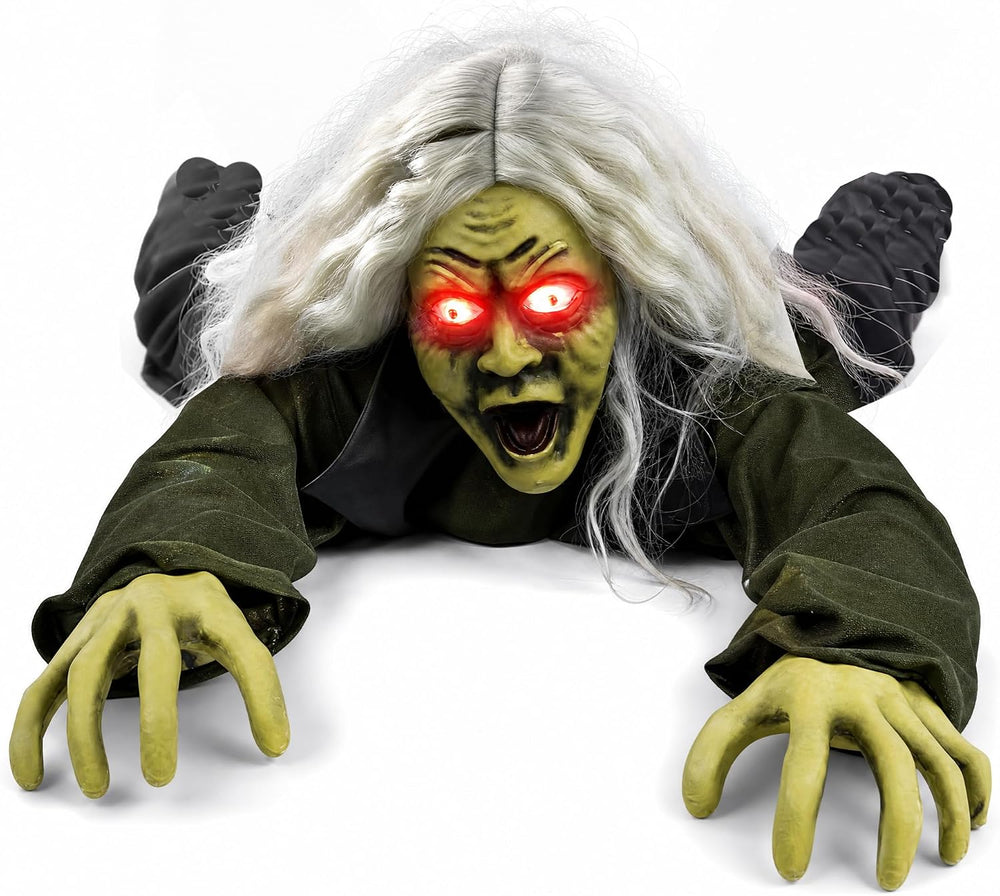 Hourleey Halloween Outdoor Decorations, Animated Zombie Groundbreaker Climbin...