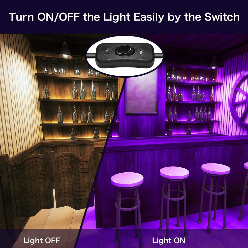 XYCN 2 Pack 150W Black Light Flood Light, Blacklight with Plug, IP66 Waterpro...