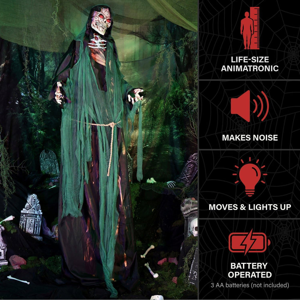 Haunted Hill Farm 7.1-Ft. Reaper Halloween Animatronic