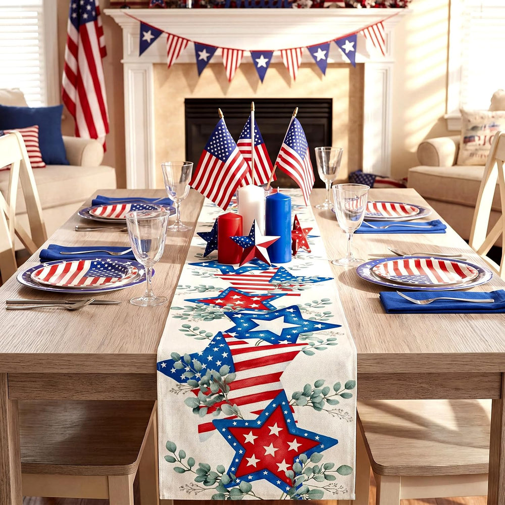 Honeydak 12 Pcs Holiday Table Runner Seasonal Farmhouse Table Decor 13 x 72 I...