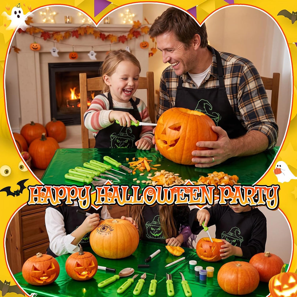 LemonRoad 20 Pcs Halloween Pumpkin Carving Kit Includes 6 Carving Tools, 2 Ta...