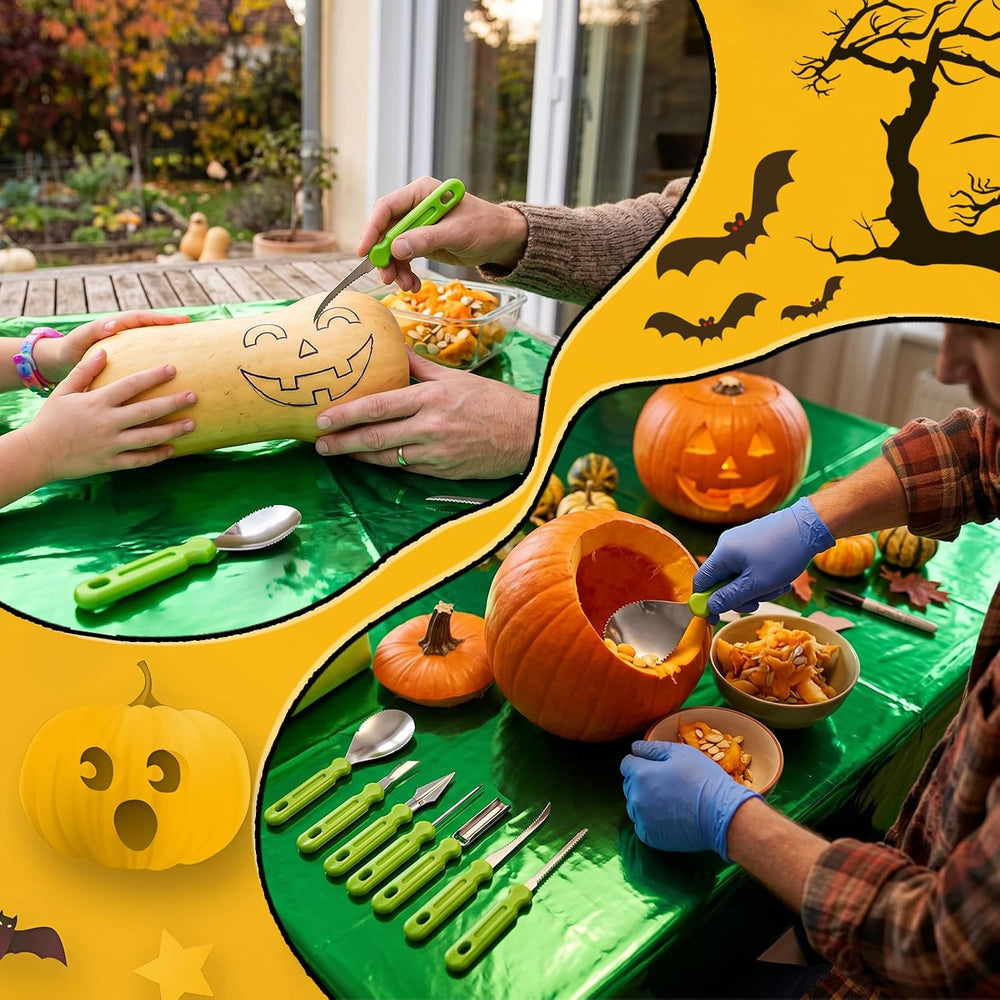 LemonRoad 20 Pcs Halloween Pumpkin Carving Kit Includes 6 Carving Tools, 2 Ta...
