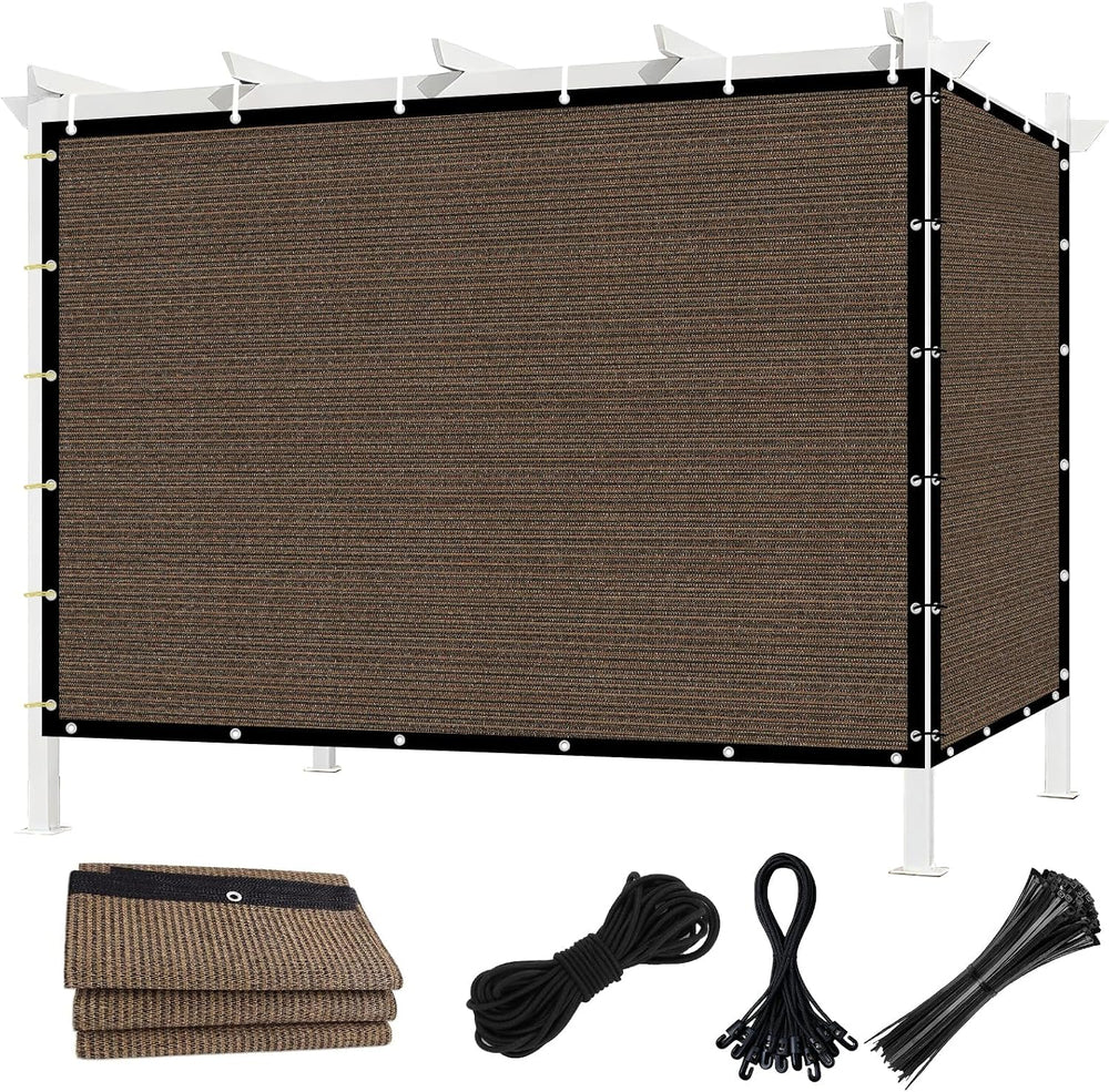 KANAGAWA 90% Sun Shade Cloth 6'X 10' Mocha Pergola Shade Cover Canopy...