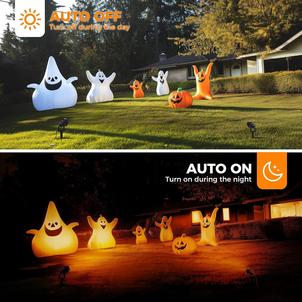 L LOHAS LED Halloween Lights Outdoor, Orange and Purple Spotlight 5W