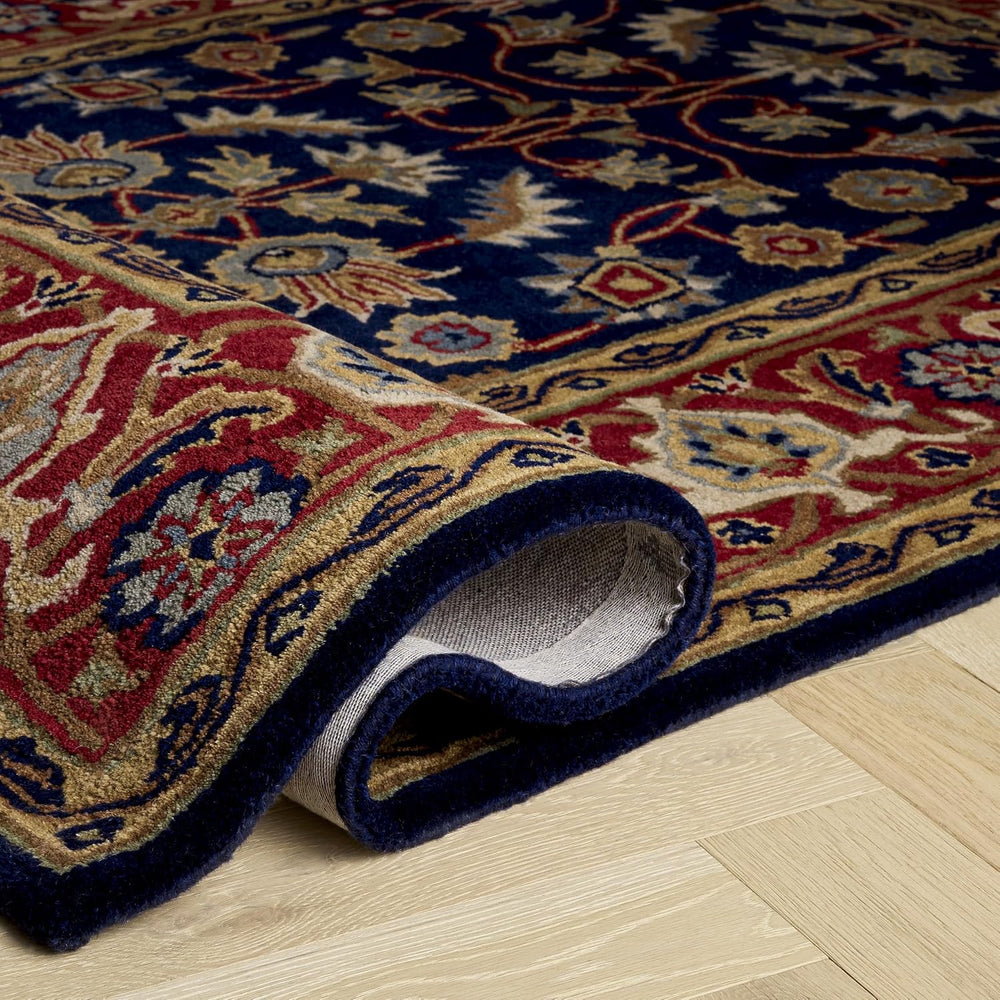 SAFAVIEH Royalty Collection Runner Rug - 2'3" x 8', Navy & R...