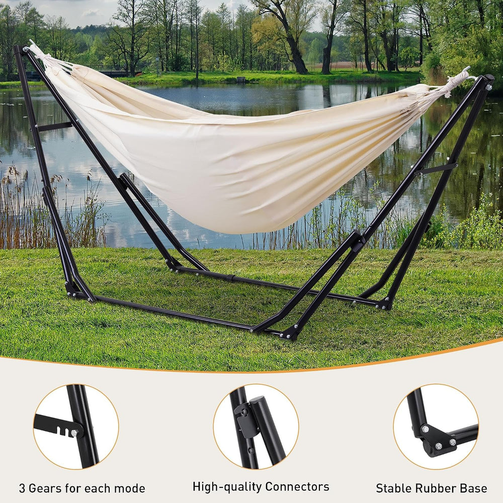 Ainfox Hammock with Foldable Stand, 2 in 1 Hammock and Swinging Chair with Ca...