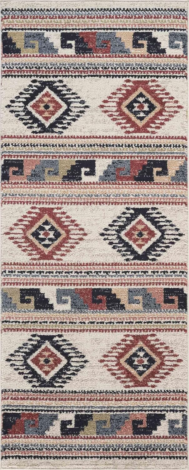 Abani Multicolor Southwestern Design 2'6" x 6' (3x6) Area Rug - ...