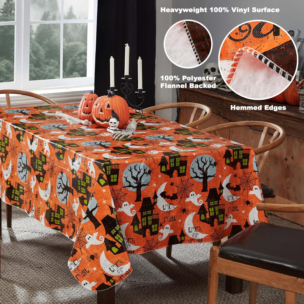 Newbridge Halloween Scream 60 x 120 Inch Rectangle Vinyl Tablecloth