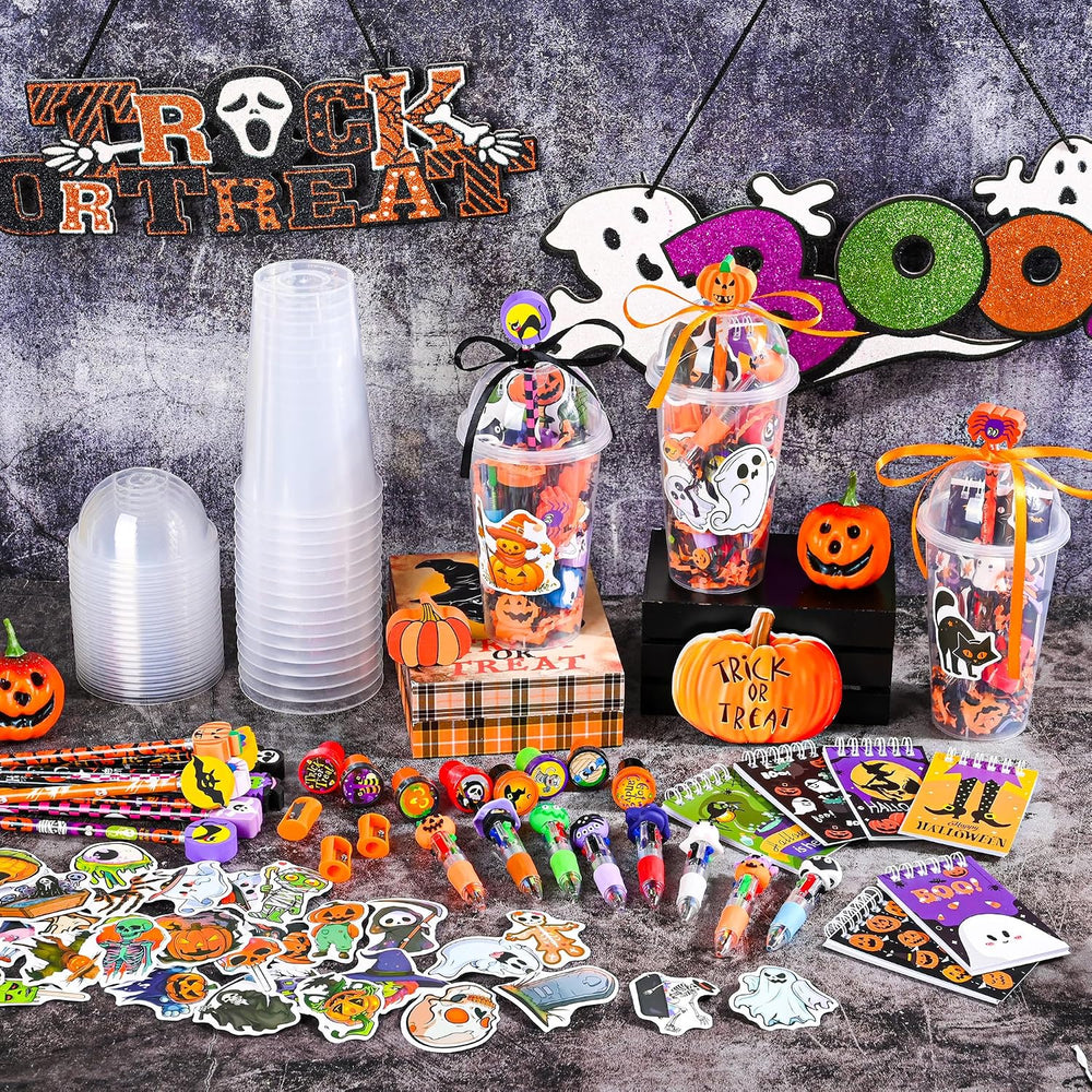 LiYiQ 24 Set 247 Pcs Halloween Party Favors Return Gifts for Party, Student S...
