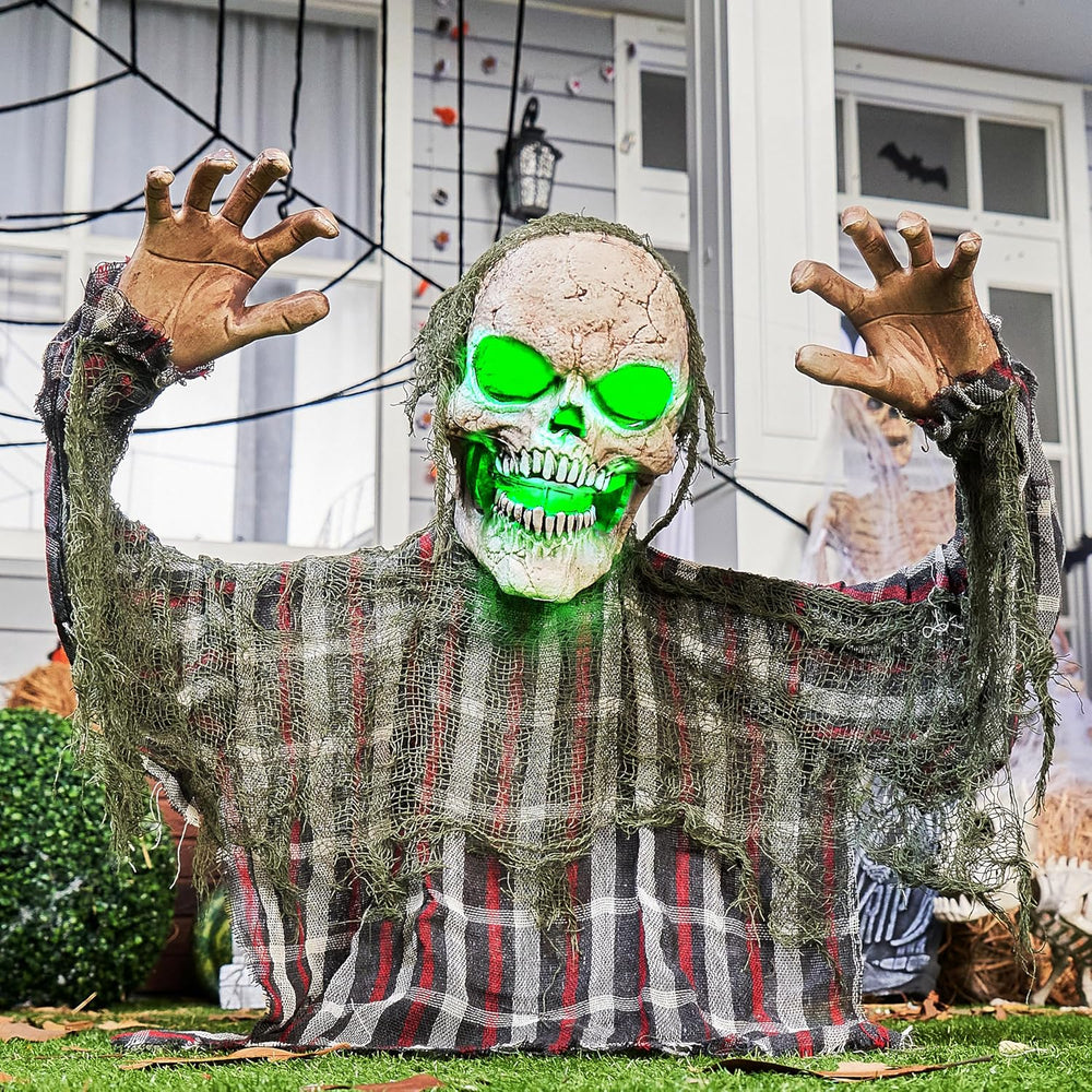 JOYIN Halloween Animatronics Decorations Outdoor, Animated Zombie Groundbreak...