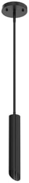 Modern Pendent Lights in Kitchen, Black Mini Pendant Light Bedroom Bedside Table Small Chandelier, Metal Rod Ceiling Pendant Lighting for Kitchen Island Bedroom Restaurant bar (1-Pack)