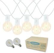 novelty lights 25 feet g50 led patio string, front angle view