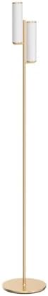 Brightech Gemini Dimmable Floor Lamp with Two Lights - Modern Tall Tree Lamp for Bedroom, Office, Living Room - Gold/Brass