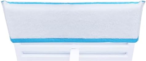 COTTON CRAFT Pool Lounge Chair Cover - 2 Pack Stripe Terry - White Aqua