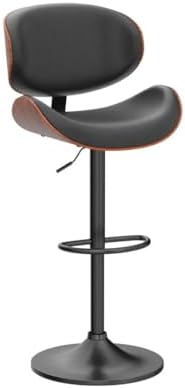 YaFiti Swivel Bar Stools Set of 2, Bar Stools for Kitchen Counter, Black