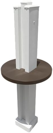 ALUMATABLE™ Aluminum Patio Cover Post Table (Desert Sand)