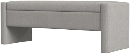 Spatial Order 50" Copenhagen Storage Bench - Light Gray Woven