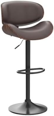 YaFiti Swivel Bar Stools Set of 2, Bar Stools for Kitchen Counter, Brown