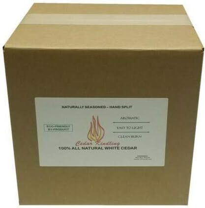 Cedar KINDLING - 100% All Natural Seasoned Cedar FIREWOOD Hearth 1 Cubic Foot