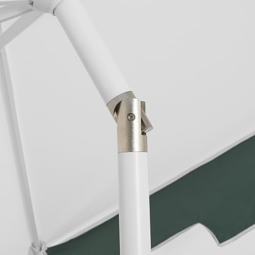 JONATHAN Y Baiona 9 ft. Outdoor Market Patio Umbrella, White/Green