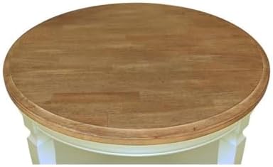 IC INTERNATIONAL CONCEPTS Solid Wood Vista Round Coffee Table, Hickory/Shell