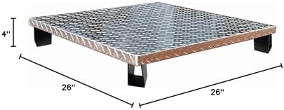 Deck Defender & Grass Guard - Fire Pit Base & Heat Shield - Polished Metal Fireproof Pad for Under Fire Pit - Heat Resistant Protector for Deck, Grass, Patio - Protect Surfaces from Heat Damage