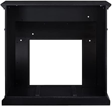 SEI Furniture Drovling Marble Tiled Color Changing Electric Fireplace, Black-White-Gray