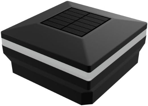 4.5" x 4.5" Composite Solar Deck Post Cap Light for a Trex Transcend Post (Black) by Decks of PA - Single Light