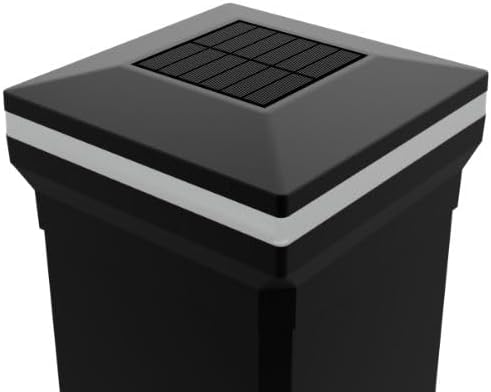 4.5" x 4.5" Composite Solar Deck Post Cap Light for a Trex Transcend Post (Black) by Decks of PA - Single Light