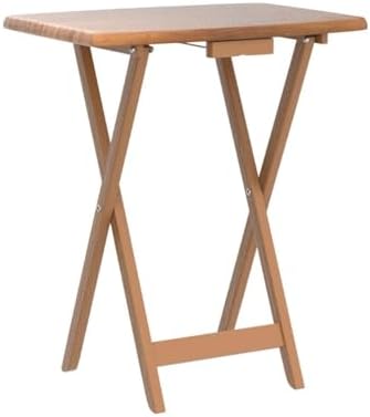 Winsome Dylan Set of 4 Oversized Foldable Snack Tables with Storage Rack