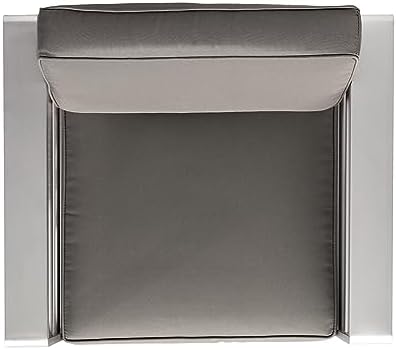 Christopher Knight Home Cape Coral Outdoor Aluminum Club Chairs with Side Table, Khaki / Silver