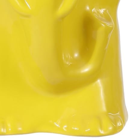 JONATHAN Y Orla Elephant Garden Stool 18.5" Ceramic Accent Table, Yellow