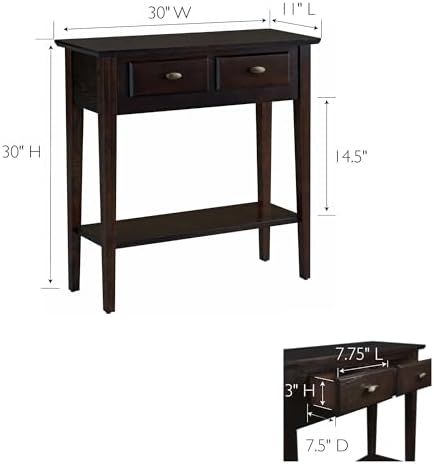 Leick Home Teegan Console Table, 30", Chocolate Oak