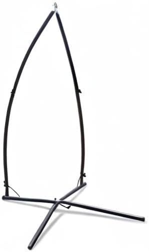 steel summit hanging chair stand, black, close-up detail