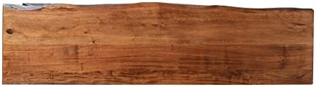 Jofran Nature's Edge 72" Farmhouse Dining Table - Solid Wood Counter Height Dining Table for Modern Homes, Chestnut