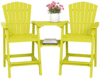 Tall Adirondack Chairs Set of 2,Yellow