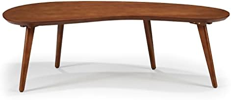 Mid Century Modern Abstract Shaped Coffee Table/Solid Wood/Castanho Finish